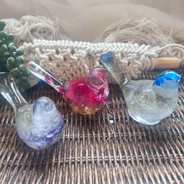 Wish Birds - Handmade Whispering Wish Dandelion Puff Resin Birds