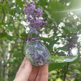 Lilac Whispers – Handmade Resin Bird with Green & Burgundy Accents