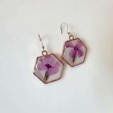 Romantic Pink Petal Whispers: Pressed PInk Flower Resin Earrings