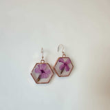 Romantic Pink Petal Whispers: Pressed PInk Flower Resin Earrings