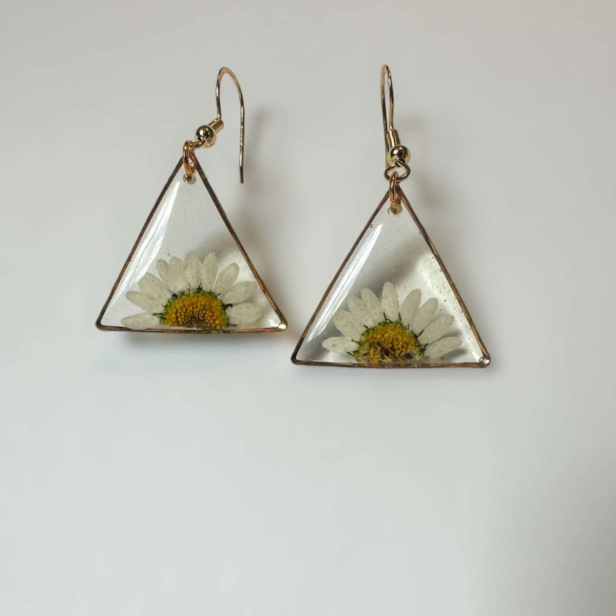 Daisy Dreams: Pressed Daisy Floral Earrings for Endless Charm