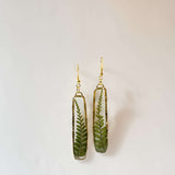 Fern Cascade Earrings - Minimalistic Meets Boho Style - Pressed Ferns