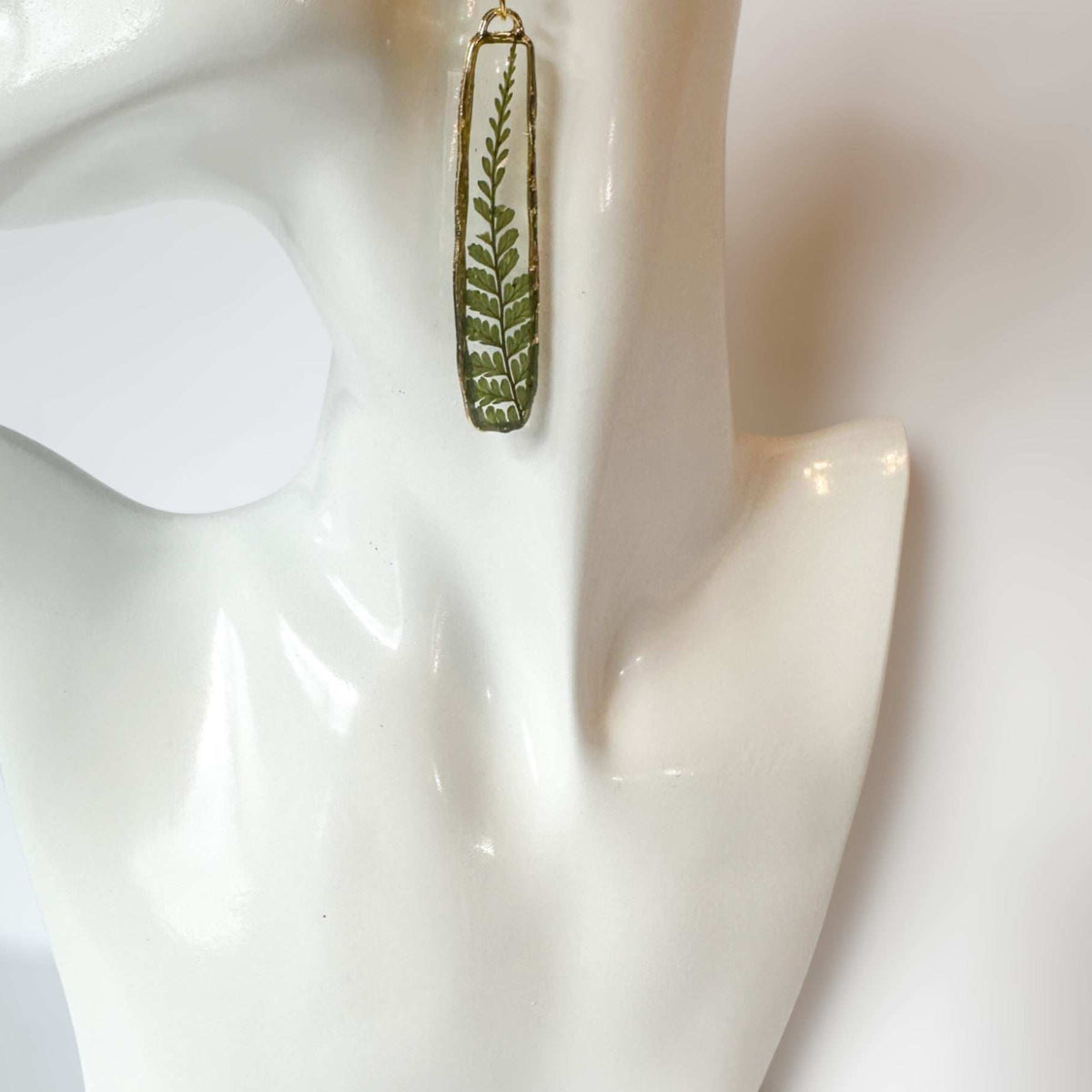 Fern Cascade Earrings - Minimalistic Meets Boho Style - Pressed Ferns