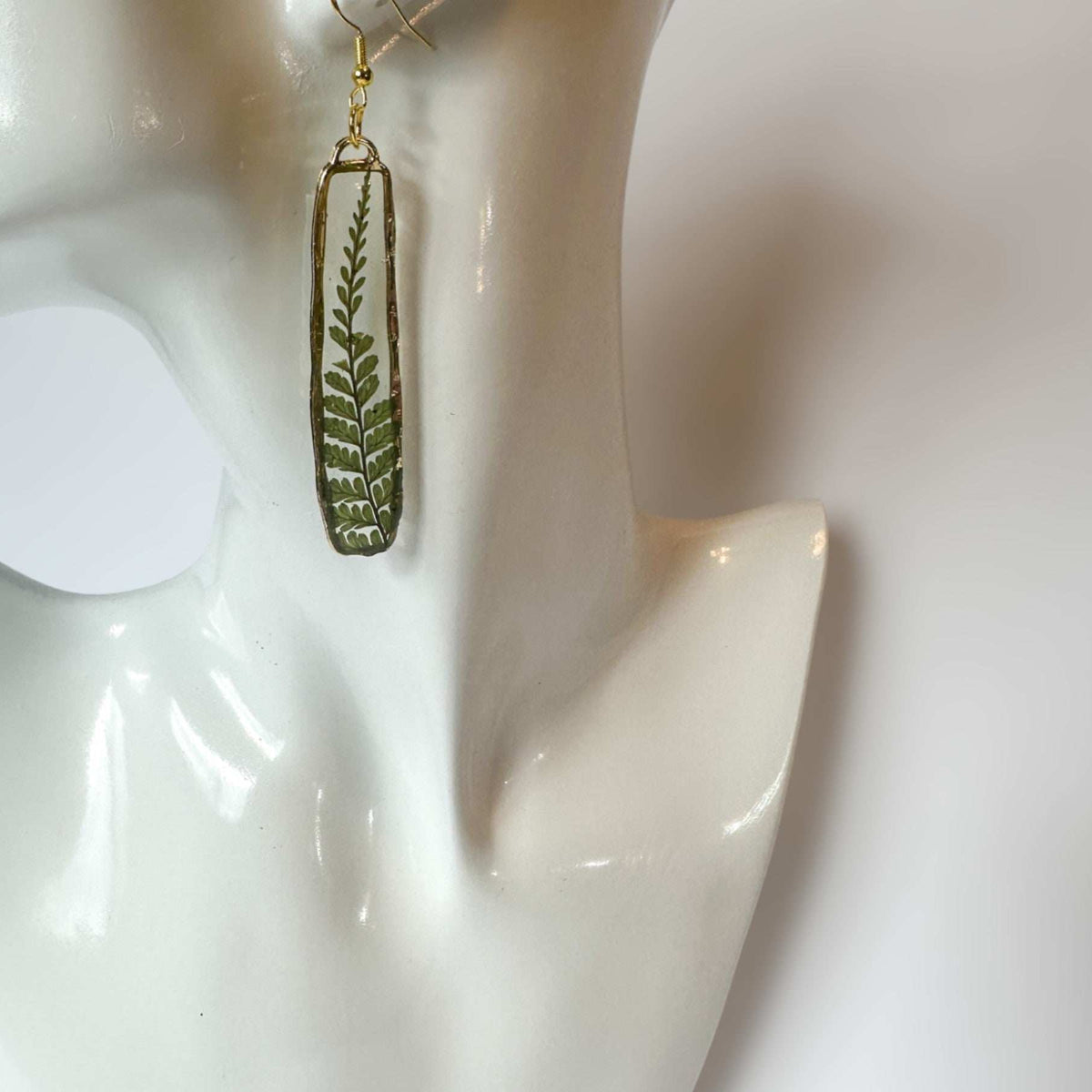 Fern Cascade Earrings - Minimalistic Meets Boho Style - Pressed Ferns