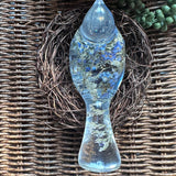 Forget-Me-Not Garden Bird - Handmade Forget-Me-Not Floral Resin Bird
