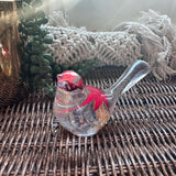 Maple Leaf Songbird - Handmade Resin Bird Maple Leaf & Gold Accents