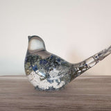 Forget-Me-Not Garden Bird - Handmade Forget-Me-Not Floral Resin Bird