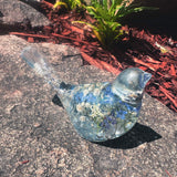 Forget-Me-Not Garden Bird - Handmade Forget-Me-Not Floral Resin Bird