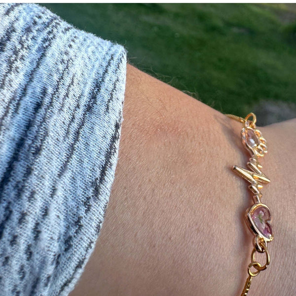 Pet Memorial Bracelet - Handmade Pet Paw & Heart Memorial Bracelet