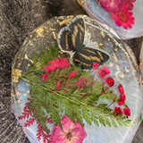 Butterfly Garden Coasters - Handmade Resin Coasters Inspired by Nature