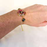 Handmade Flutter & Bloom Bracelet with Real Flower Petals & Sparkle