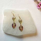 Flower Blossom Bliss Drop Earrings - Handmade with Real Flower Petals