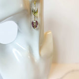 Flower Blossom Bliss Drop Earrings - Handmade with Real Flower Petals