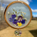 Pansy Garden Suncatcher - Enchanting Eternal Bloom Resin Suncatcher