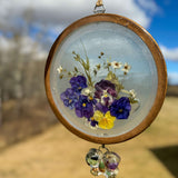 Pansy Garden Suncatcher - Enchanting Eternal Bloom Resin Suncatcher