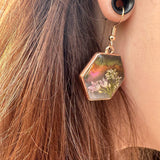 Magical Garden Whimsical Earring Set -Handmade with Real Dried Flowers