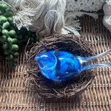Azure Songbirds of Serenity - Handmade Blue Rose Large Resin Bird