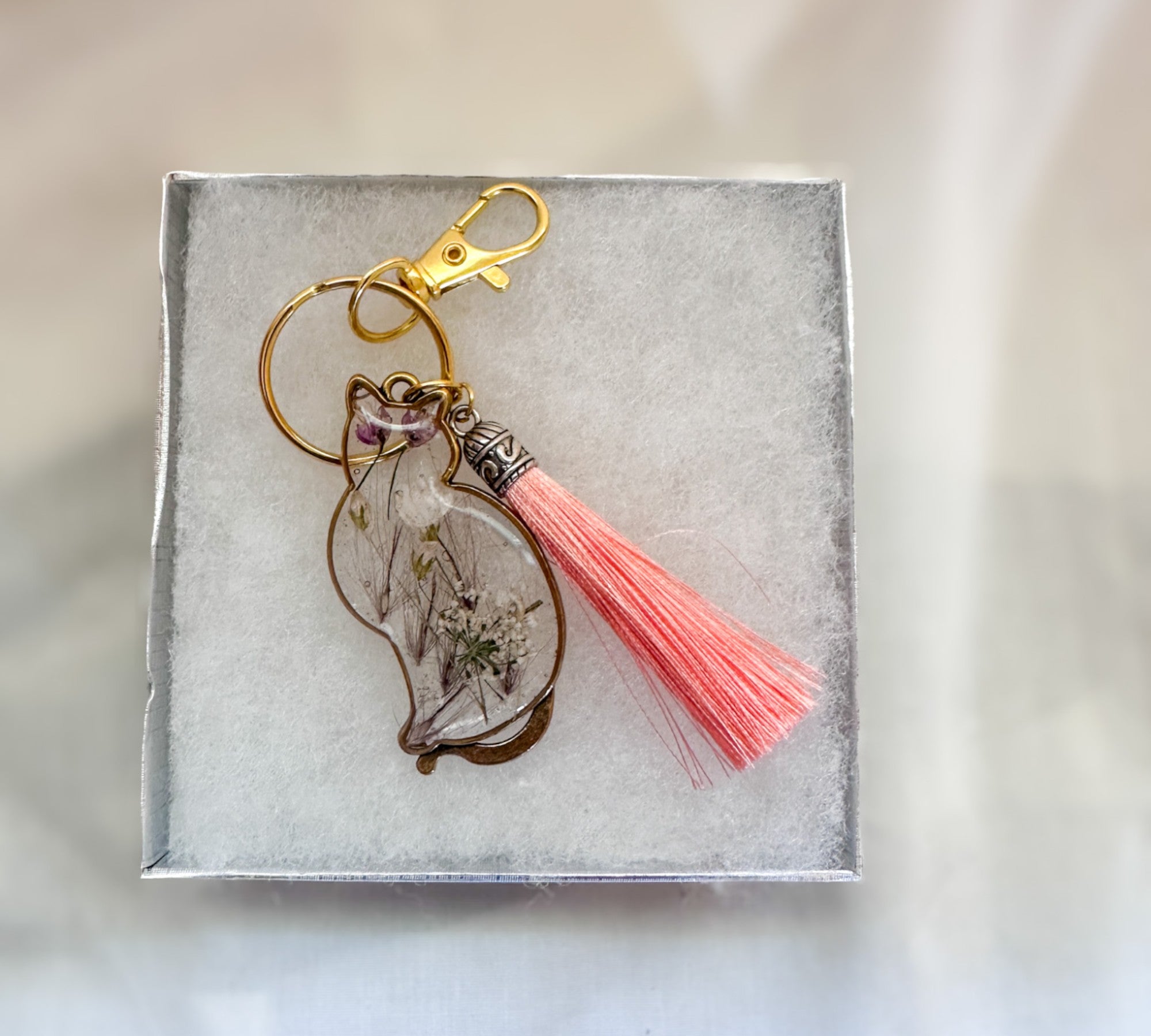 Handmade Cat Memorial Keychain
