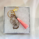 Memorial Pet Keepsake  - Handmade Custom Cat Resin Keychain