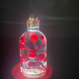 Berry Magic in a Bottle -Sparkling Red Berry Handmade Decor with Light