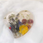 Enchanted Garden Handcrafted Heart Resin Tray with Real Flowers