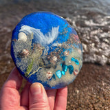 Ocean Wave Coaster Set of Four - Handmade Resin Beach Coasters