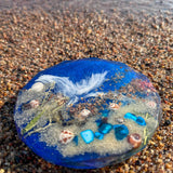 Ocean Wave Coaster Set of Four - Handmade Resin Beach Coasters