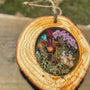 Enchanted Forest Hummingbird Serenade Suncatcher with Real Flowers