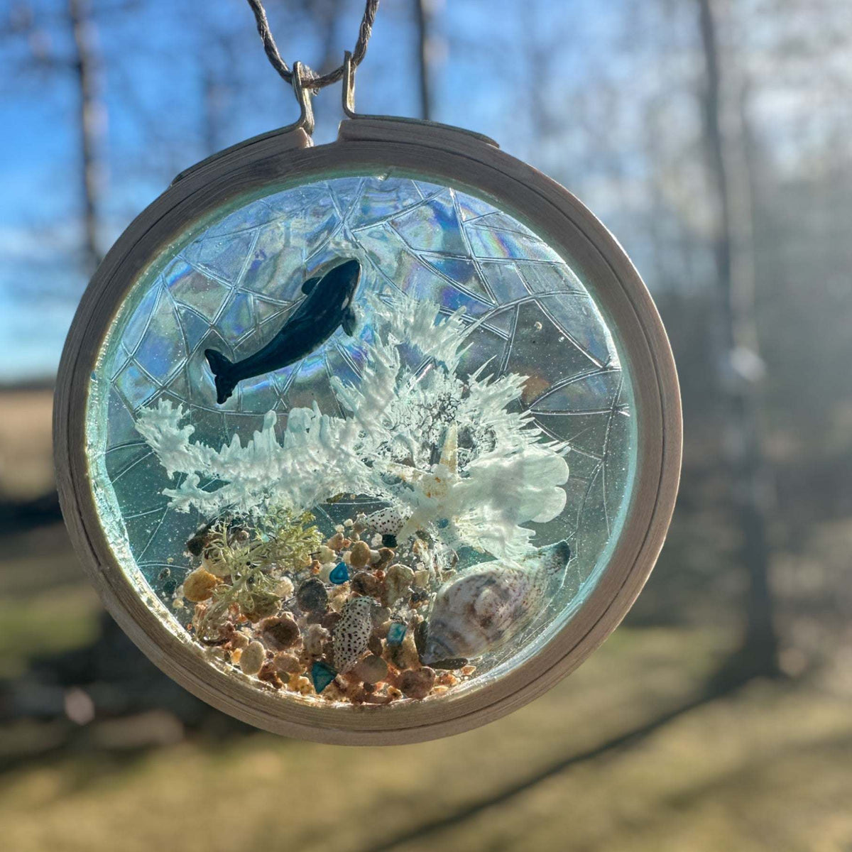 Suncatcher Seaside Serenity - Coastal Dreams Handmade with Seashells