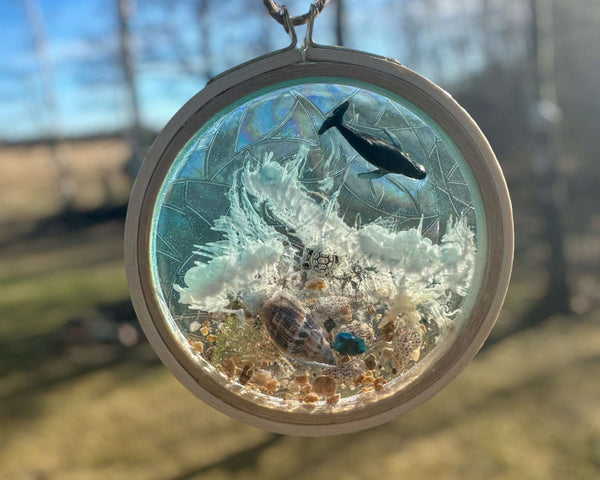 Suncatcher Seaside Serenity - Coastal Dreams Handmade with Seashells
