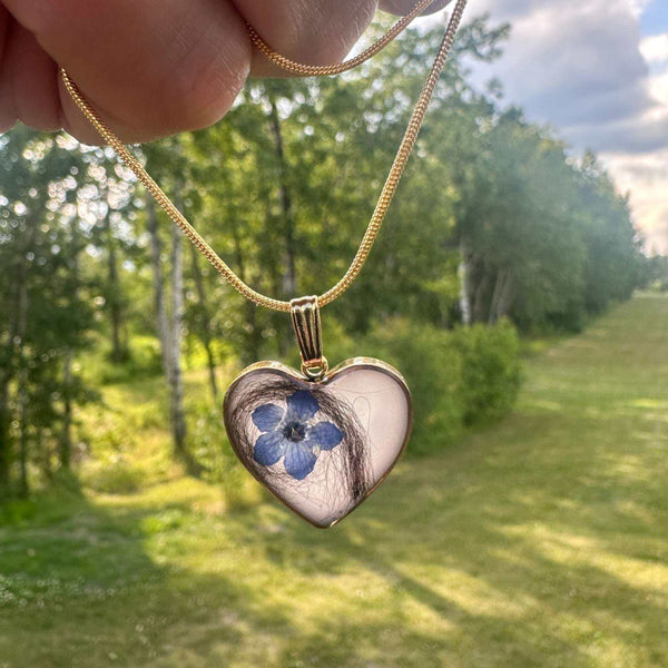 Pet Memorial Heart Pendant - Custom Resin Pet Keepsake Heart Pendant