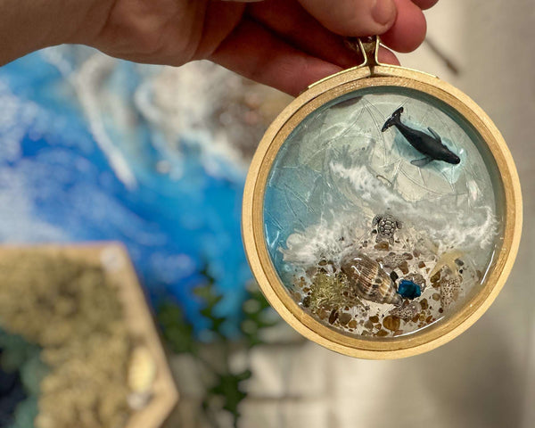 Suncatcher Seaside Serenity - Coastal Dreams Handmade with Seashells