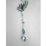 Enchanted Garden Heart Suncatcher - Pressed Flower Resin Decor