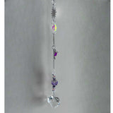 Pansy Garden Glow Resin Suncatcher - Handmade Purple Floral Magic