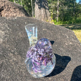 Forever Lilac Garden Bird - Handmade Real Lilac Blooms Resin Bird