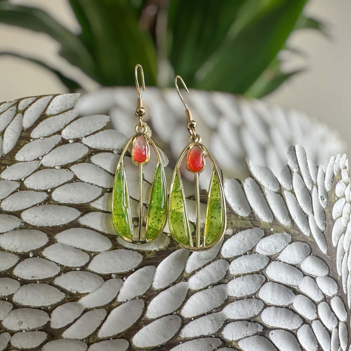 Handmade Spring Bloom Tulip Earrings - Garden Inspired Accessories