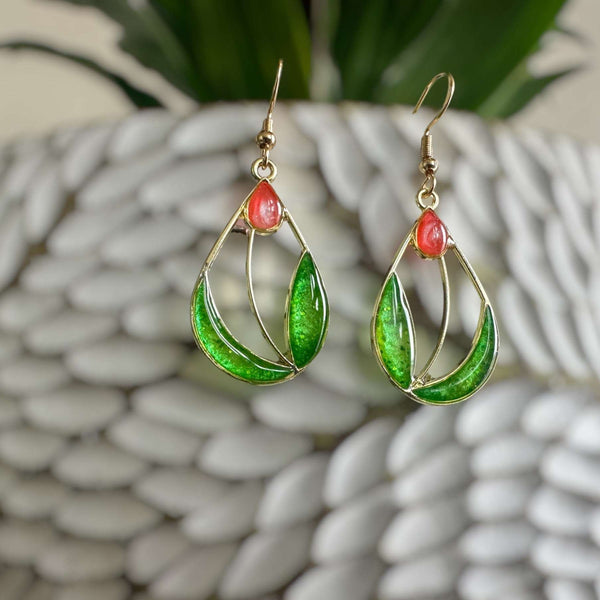 Handmade Garden Inspired Romance - Resin Tulip Blossom Earrings