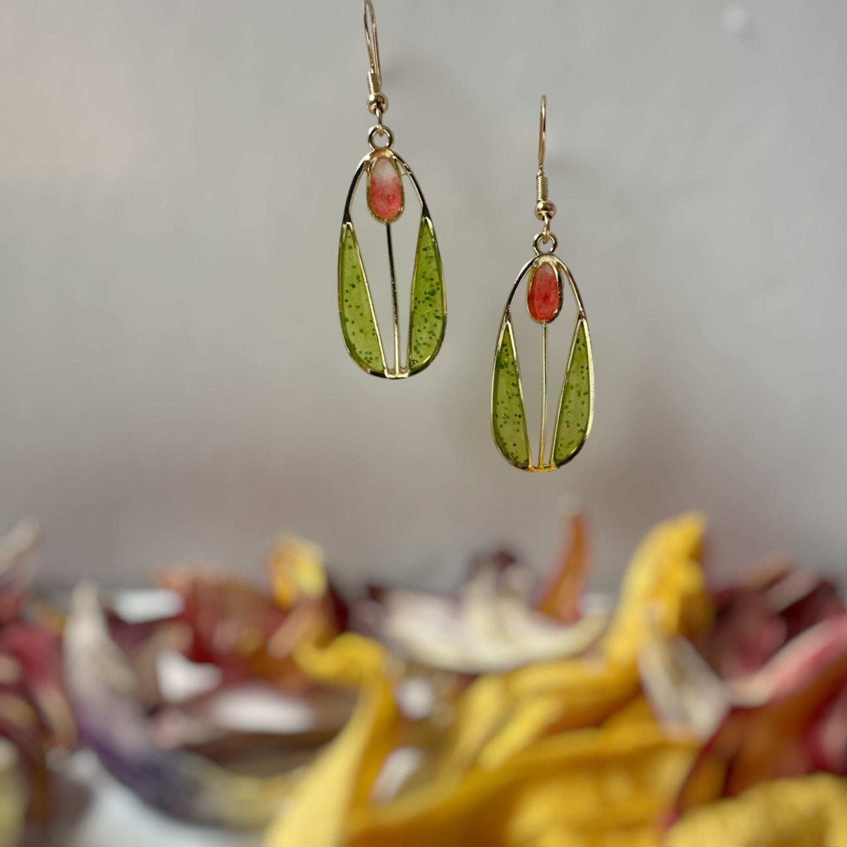 Handmade Spring Bloom Tulip Earrings - Garden Inspired Accessories