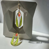 Handmade Spring Bloom Tulip Earrings - Garden Inspired Accessories