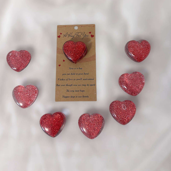 Pocket Hug - Pocketful of Hugs Handmade Resin Heart with Card