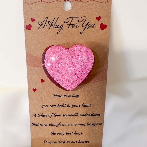 Pocket Hug - Pocketful of Hugs Handmade Resin Heart with Card