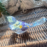 Pansy Songbirds - Handmade Resin Bird Decor with Dried Pansies