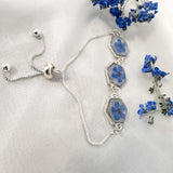 Forget-Me-Not Blossom Bracelet - Real Flower Handmade Resin Jewelry