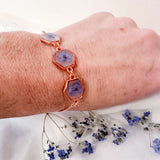 Forget-Me-Not Blossom Bracelet - Real Flower Handmade Resin Jewelry