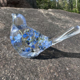 Forget-Me-Not Garden Bird - Handmade Forget-Me-Not Floral Resin Bird