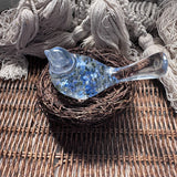 Forget-Me-Not Garden Bird - Handmade Forget-Me-Not Floral Resin Bird