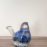 Forget-Me-Not Garden Bird - Handmade Forget-Me-Not Floral Resin Bird