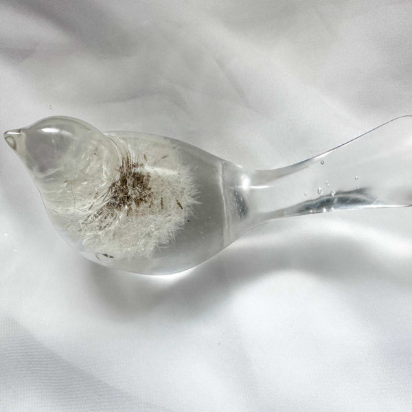 Dandelion Birds Whisper Wish - Handmade Dandelion Puff Resin Bird