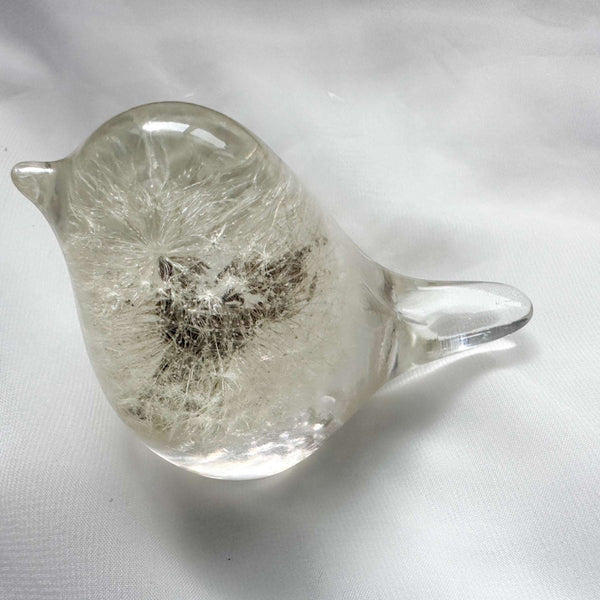 Dandelion Birds Whisper Wish - Handmade Dandelion Puff Resin Bird