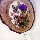 Woodland Magic Crystal Suncatcher - Handmade Wood Slice Forest Charm